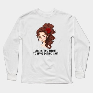 Curly Hair Long Sleeve T-Shirt